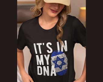 It's in my DNA - Israel Love Tee - Jewish Pride and Unity Shirt - Unique Hebrew Fashion Gift for Loved Ones