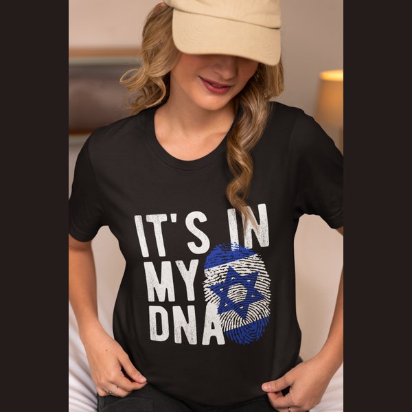 It's in my DNA - Israel Love Tee - Jewish Pride and Unity Shirt - Unique Hebrew Fashion Gift for Loved Ones