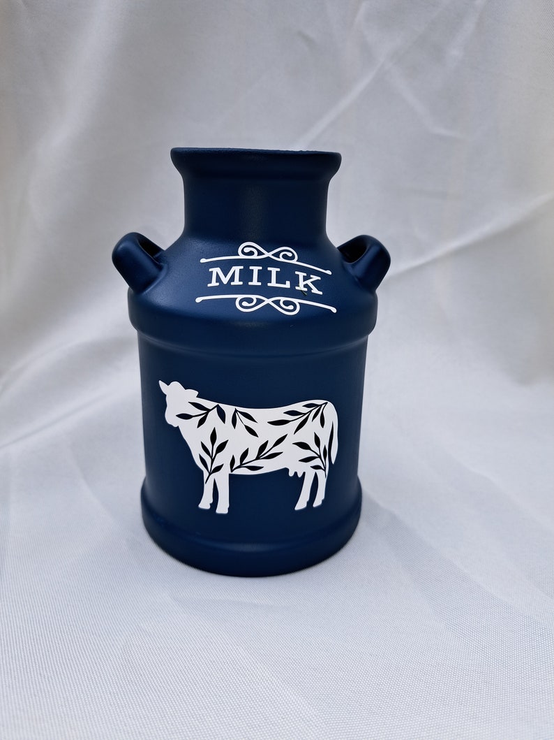 Ceramic Milk Can Vase Small Upcycled Etsy