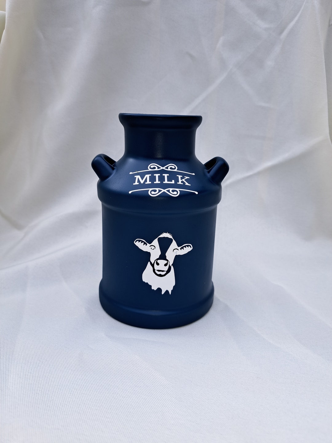Ceramic Milk Can Vase Small Upcycled Etsy