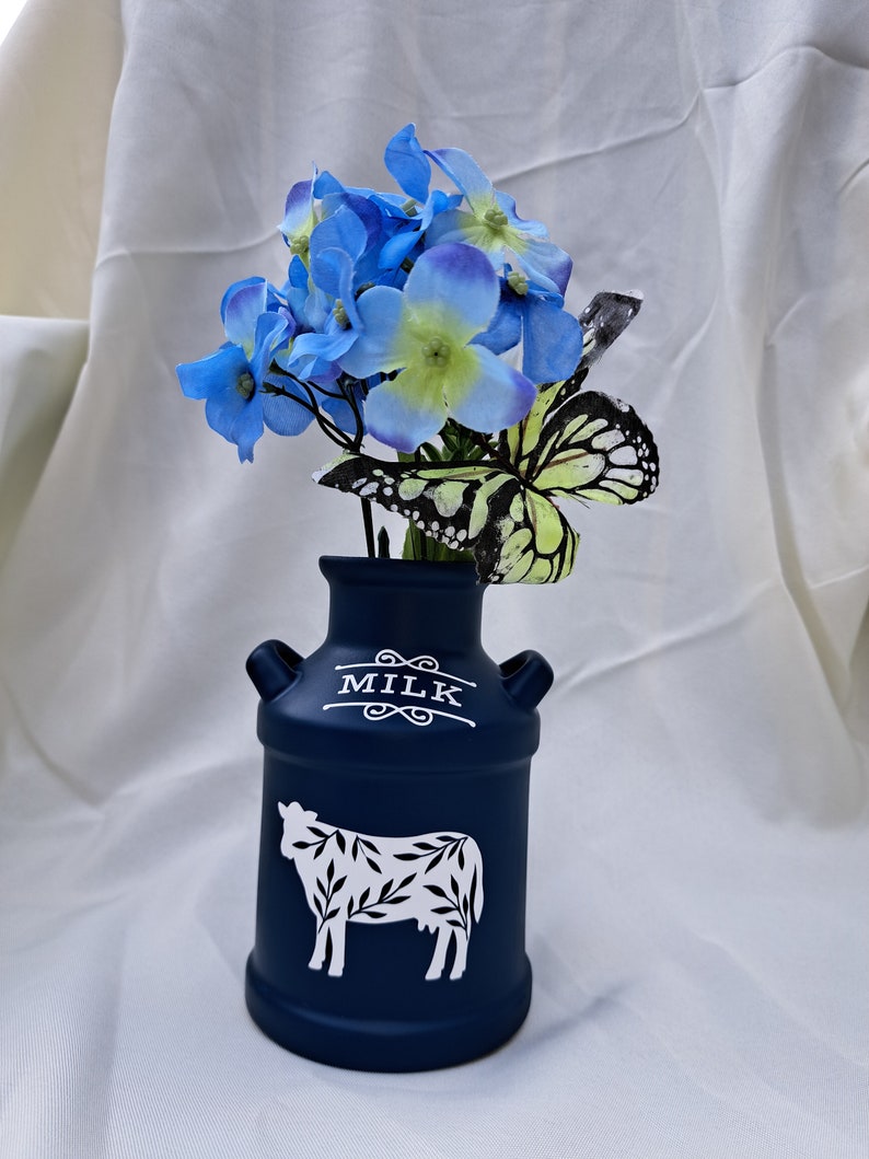 Ceramic Milk Can Vase Small Upcycled Etsy