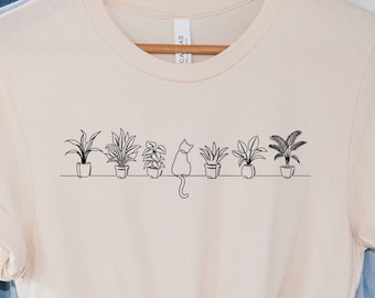 Cats And Plants Shirt, Plant Lover Shirt, Cat Lover Shirt, Plant Mom Gift Shirt, Cat Lover Gift, Crazy Cat Lady, Cat Sweatshirt,Gift For Her