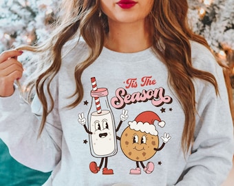 Christmas Sweatshirt, Tis The Season Sweatshirt, Merry Christmas Sweatshirt, Womens Christmas Sweatshirt, Holiday Sweater, Christmas Gift