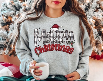 Merry Christmas Sweatshirt. Festive Sweatshirt. Christmas Crewneck, Holiday Sweater, Christmas Gift, Christmas Shirt, Merry Christmas Shirt