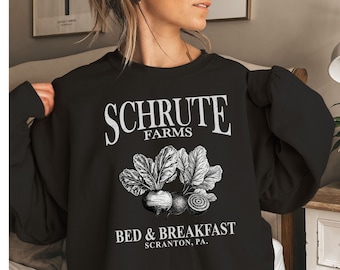 Schrute Farms Sweatshirt, Bed and Breakfast Shirt, Fall Sweatshirt, Halloween Sweatshirt, Fall Crewneck, Farm Shirt, Christmas Gift