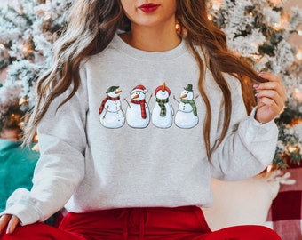 Snowman Sweatshirt, Snowman T-Shirt, Snowman Sweater, Christmas Crewneck, Christmas Sweater, Christmas Shirt, Christmas Gift, Snowman Tee