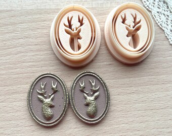 Reindeer Polymer Clay Cutters: Christmas Earring Dangle Set