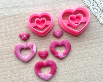 Heart Clay Cutters: Polymer Clay Earring Tools