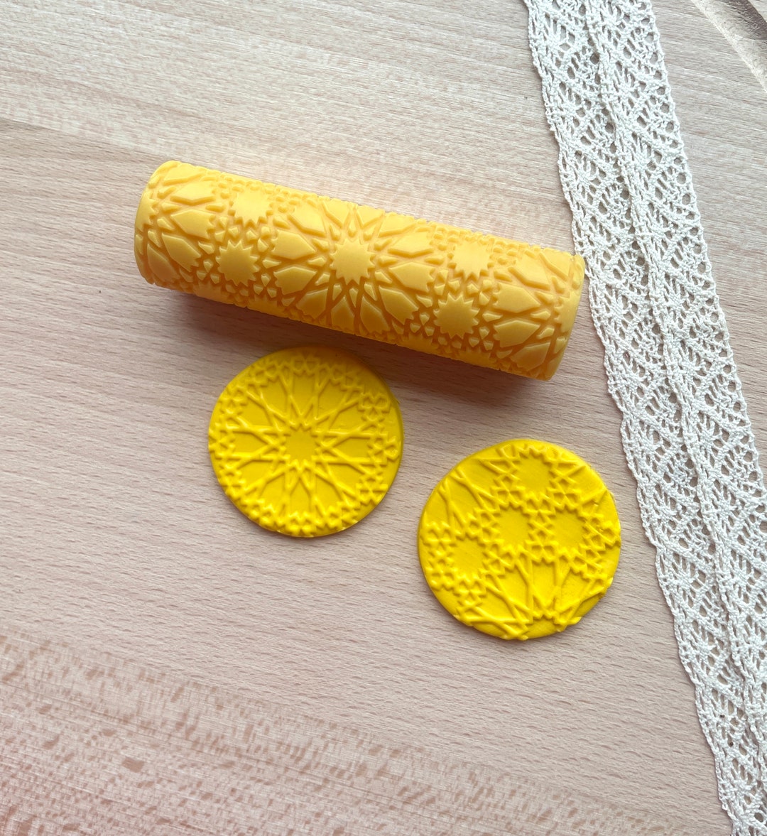 Polymer Clay Texture Roller/ Texture Roller/ Clay Cutters/ Etsy