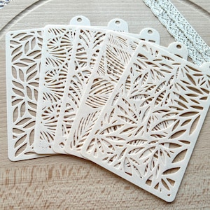 Polymer Clay Texture Schablone mit Blatt Muster