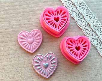 Heart Polymer Clay Cutters: Valentine's Day Earring Tools
