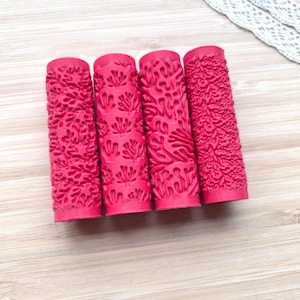 Polymer Clay MinTexture Roller/ Texture Roller/ Clay Cutters/ Clay Tools/ Roller/ Seamless Roller/ Pattern Roller/ Coral Pattern
