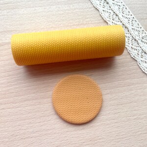 Wool Pattern Polymer Clay Texture Roller: Seamless Design, 80x24 mm