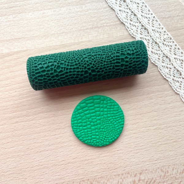 Polymer Clay Texture Roller/ Texture Roller/ Clay Cutters/ Clay Tools/ Roller/ Seamless Roller/ Pattern Roller/ Crocodile Skin Pattern