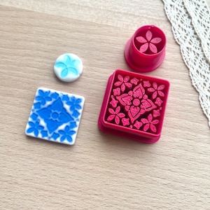 Polymer Clay Cutters/ Cutters/ Clay Cutters/ Clay tools/ Mediterranean Cutter/Faux Ceramic Cutter Set/ Moroccan Tile Style Earring Cutter