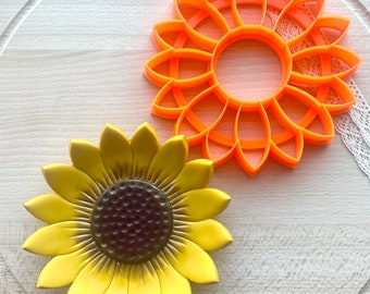 Sunflower Polymer Clay Cutters: Earring & Trinket Dish Tools