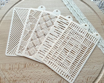Polymer Clay Texture Stencil Set: Geometric Pattern