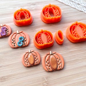 Polymer Clay Cutters/ Earring Cutters/ Dangle Earring Cutters/ Clay Cutters/ Clay tools/ Fall Cutter/ Pumpkin Cutter/ Pumpkin Bezel Cutter
