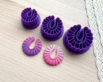 Scallop Polymer Clay Cutters: Dangle Earring Clay Tools