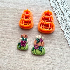 Polymer Clay Cutters/ Earring Cutters/ Dangle Earring Cutters/ Clay Cutters/ Clay tools/ Fall Cutter/ Pumpkin Cutter/ Pumpkin Stack Cutter