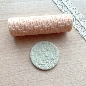 Polymer Clay Texture Roller/ Texture Roller/ Clay Cutters/ Clay Tools/ Roller/ Seamless Roller/ Pattern Roller/ Christmas Tree Texture