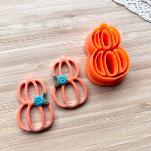 Polymer Clay Cutters/ Earring Cutters/ Dangle Earring Cutters/  Clay tools/ Fall Cutter/ Pumpkin Cutter/ Pumpkin Stack Cutter Set