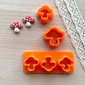 Polymer Clay Cutters/ Earring Cutters/ Dangle Earring Cutters/ Clay Cutters/ Clay tools/ Fall Cutter/ Mushroom Cutter/ Mushroom Clay Cutter