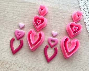 Heart Clay Cutter Set: Polymer Earring Tools