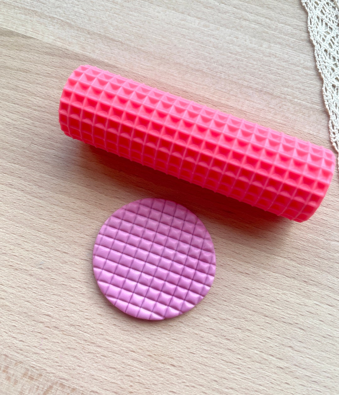 Polymer Clay Texture Roller/ Texture Roller/ Clay Cutters/ Clay Tools/ Roller/ Seamless Roller