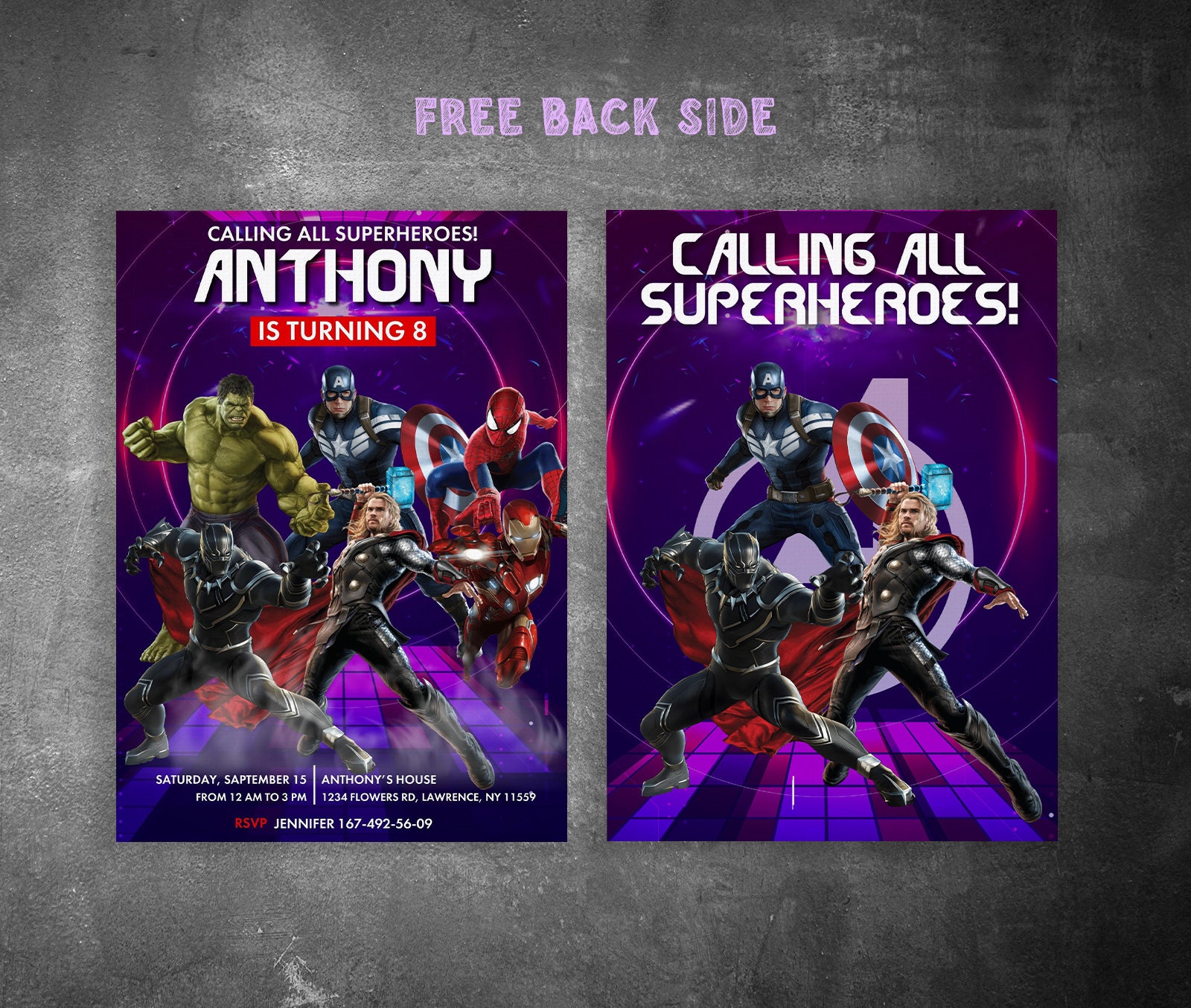 Printable Birthday Invitation, Avengers Invite, Spiderman Invite ...