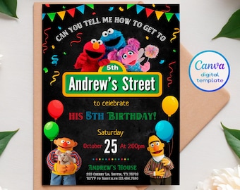 Printable kids birthday invitation, 1st editable invitation, first birthday party invite, second birthday party digital template
