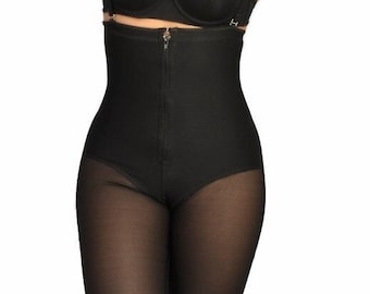 Plus Size Postpartum Lipo Shapewear: Firm Tummy Control Bodysuit,  Low Back Knee Length Support