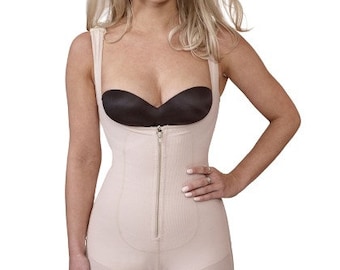 Postpartum BBL Post Surgery Everyday Wear Firm Tummy Tucking Butt Lifting Full Bodysuit Shaper Thigh Slimmer Faja with Hook and Zip