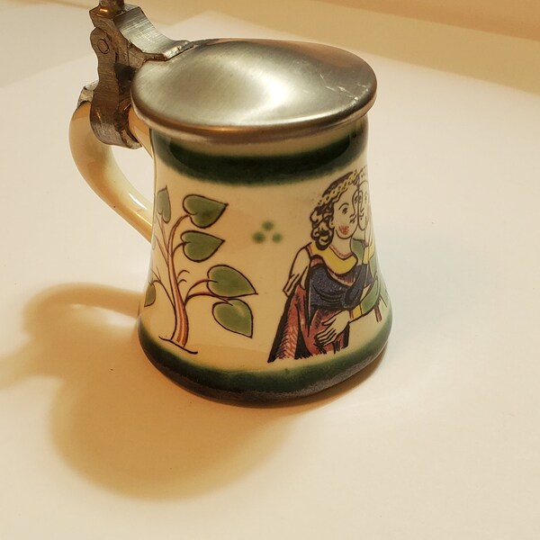 Vintage Ulmer Keramik Short Beer Stein