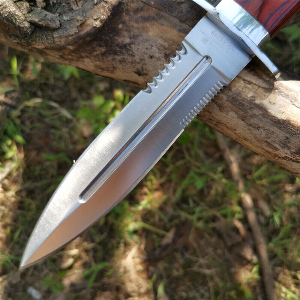 Sheath Fixed Blade Camping Knives Military Bowie Survival Hunting