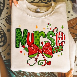 Christmas Nurse png, Coquette Nurse Christmas png, Holiday Stethoscope Bow png, Festive Nursing Crew Holiday png, Medical Christmas png,