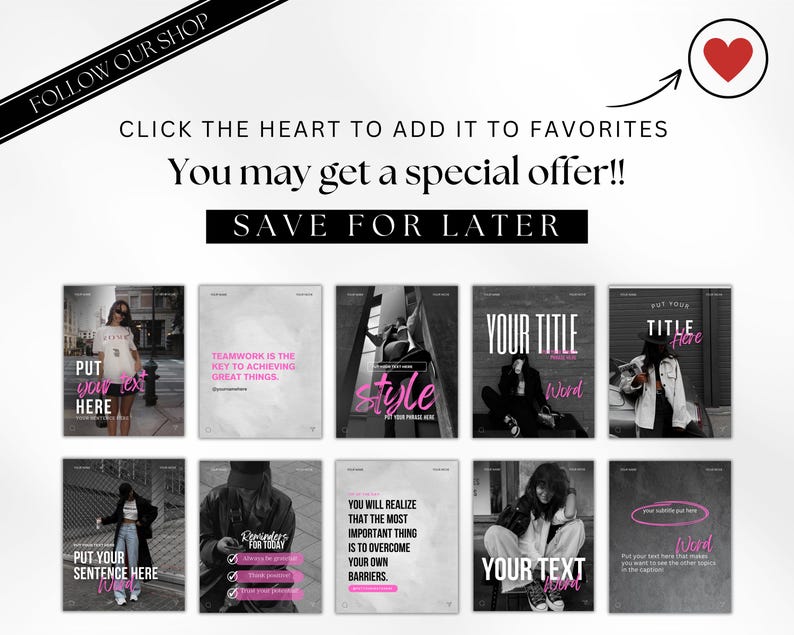 Pink Instagram Canva template bundle showing 36 editable posts, matching story slides, and 148 short vertical reels video covers in a soft pastel pink aesthetic for coaches, small businesses, and content creators, perfect for feminine Instagram branding and engagement-boosting social media content.