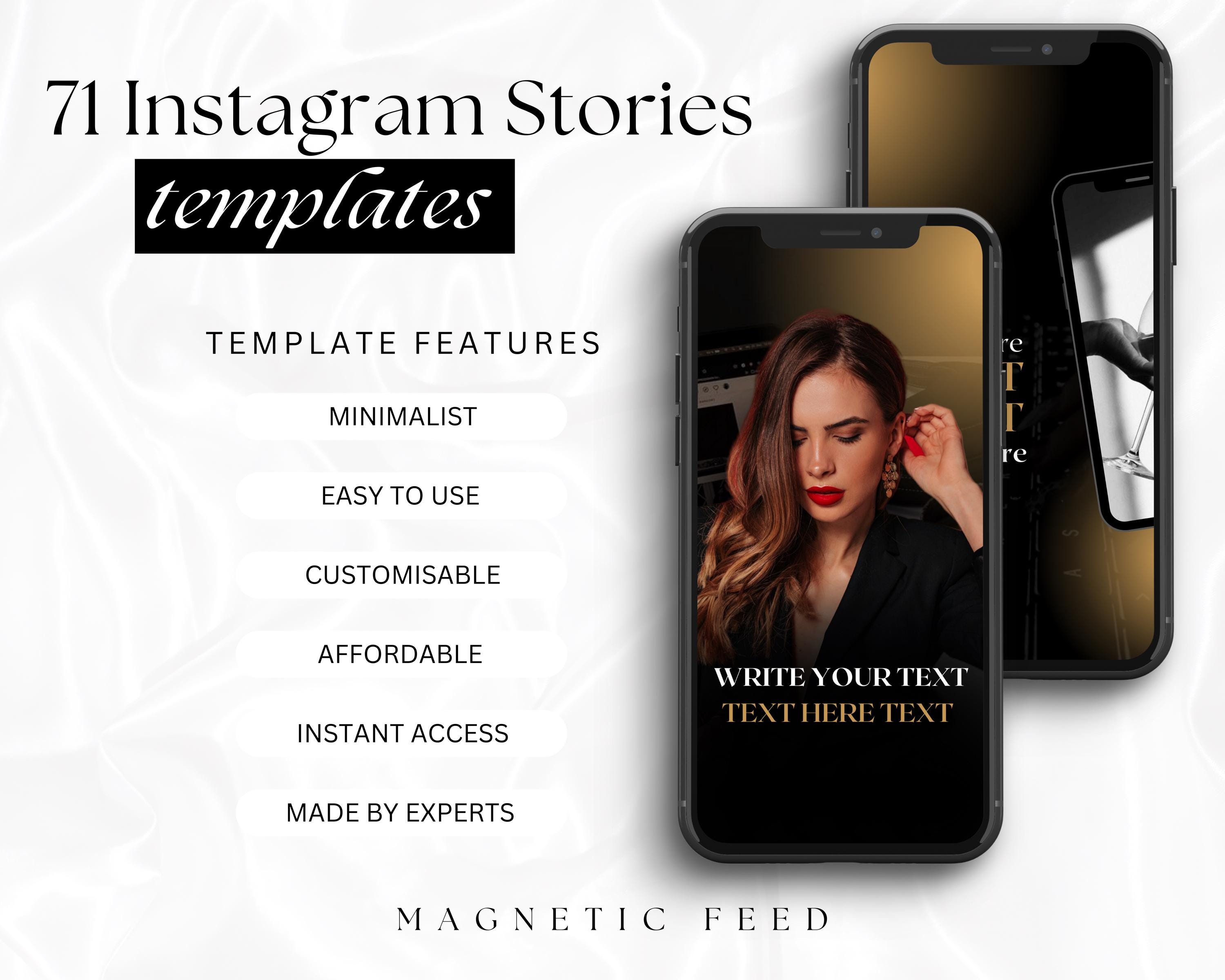Black & Gold Instagram Templates | Canva Social Media Feed (PDF) - Etsy