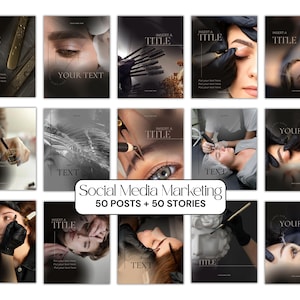 Brow Tech Instagram Templates | Microblading & Lamination, Canva Posts (Digital Download)