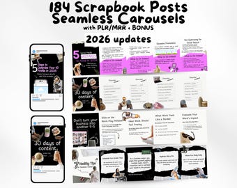 Instagram Storytelling Carousel Bundle — 185 Canva Posts + 400 Stickers