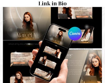 Canva Link in Bio Template | Personal Brand Landing Page (Digital Download)