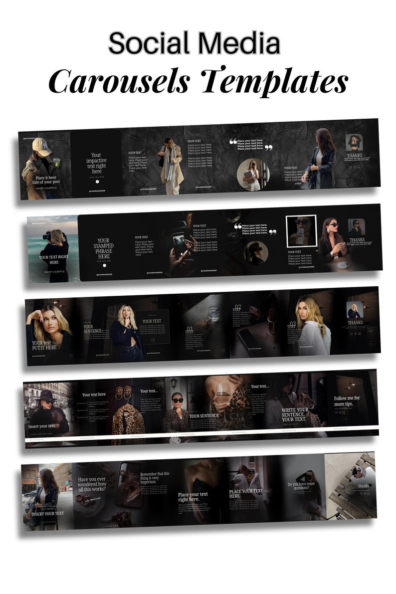 Instagram Carousel Templates | Canva Social Media PLR/MRR (digital ...