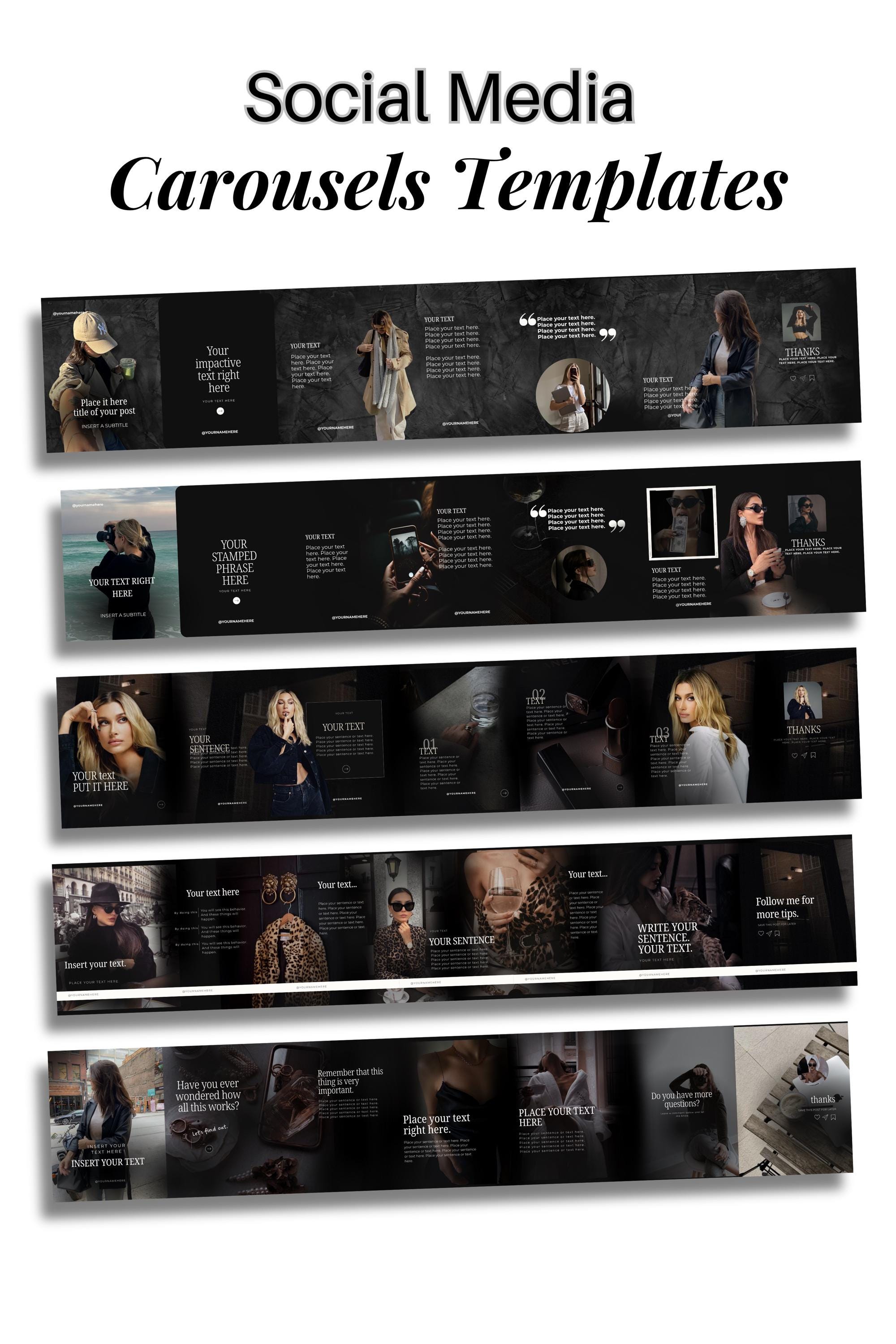 Instagram Carousel Templates | Canva Social Media PLR/MRR (digital ...