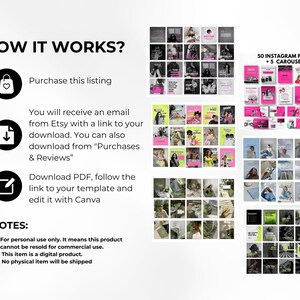 2500+ editable Canva social media templates bundle for coaches, entrepreneurs and small business owners including Instagram posts, carousel templates, TikTok video templates, Pinterest pins, Facebook marketing graphics, reels, stories and professional branding designs