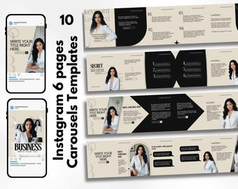 Seamless Storytelling Carousel Templates: Elegant Social Media Kit (Digital Download)