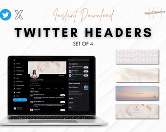 Inspirational Twitter Header | Quote Banner Templates (Digital Download)
