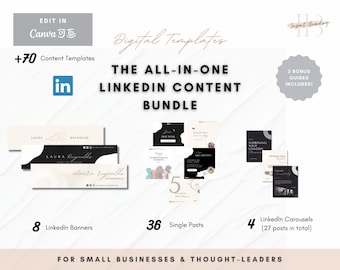 LinkedIn Content Templates | Business & Thought-Leader Posts (Canva Editable)