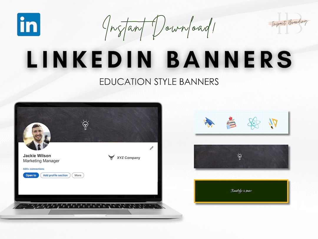 3 Linkedin Banners | Education & School Themed Banner Designs | Instant ...