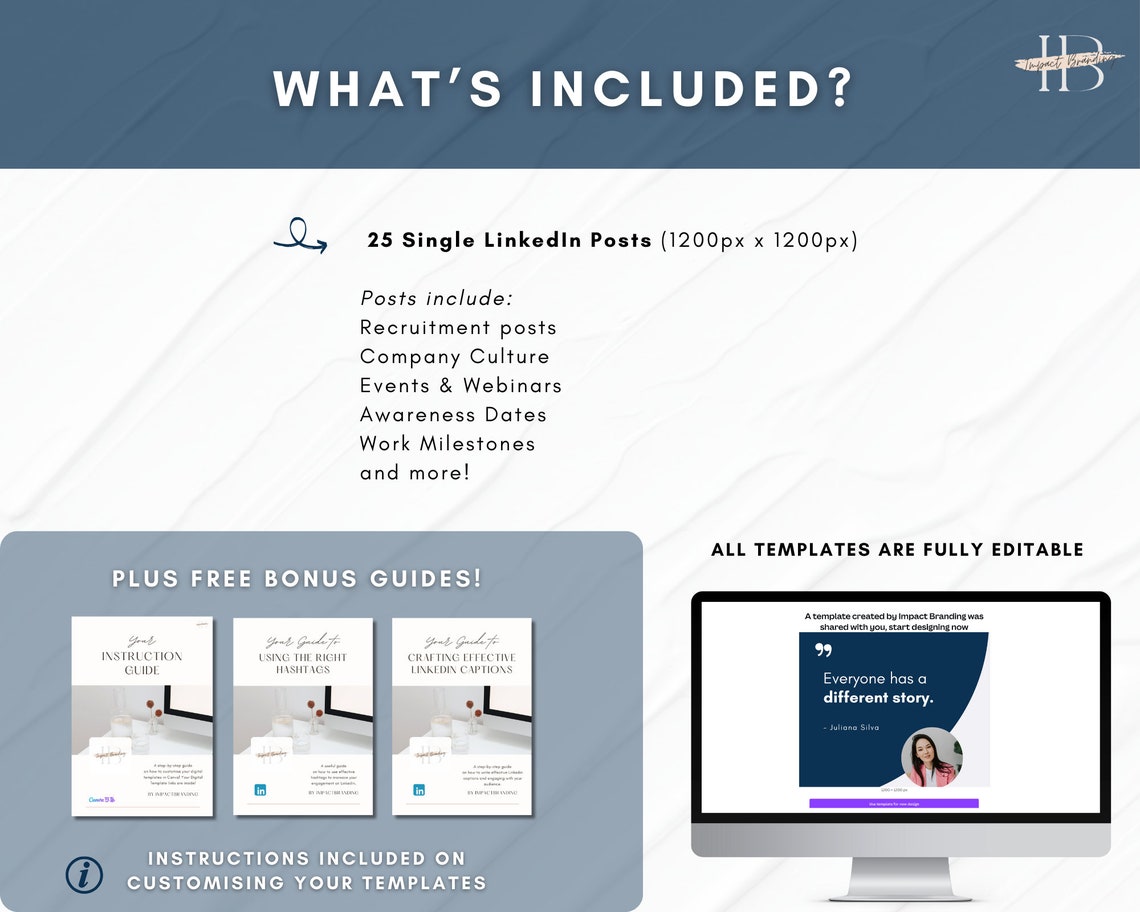 25 Linkedin Post Templates Dark Blue Style Linkedin Template Business ...