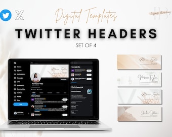 4 Twitter Banner Header | Clean & Modern Banner | Twitter Profile | Custom Banner Social Media Banner | Build your personal brand!